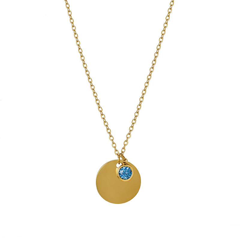 Gold color blue zircon