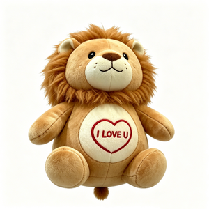 Personaliza un adorable peluche de león, peluche de león, lindo animal de peluche de león, peluche de león marrón, peluche de león sentado - Product Image 2