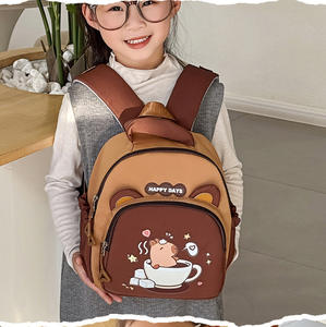 Özel çocuk okul sırt çantası sevimli Capybara tasarım yeni moda hayvan baskı desen ile anaokulu ve çocuklar için - Product Image 2