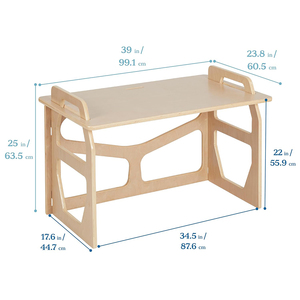 Tavolo Montessori in Legno per Bambini, Salvaspazio, Leggero, per Attività nei Soggiorni dei Bambini - Product Image 2