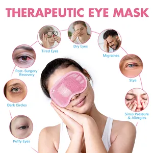Lot de 2 masques oculaires rafraîchissants, masques oculaires en gel froid et chaud pour les yeux secs, les yeux gonflés - Product Image 1