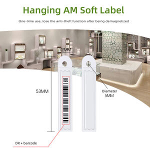 OEM AM 58KHz keamanan lembut <span class=keywords><strong>DR</strong></span> Label Tag EAS sistem Anti pencurian untuk perhiasan dengan lubang - Product Image 5
