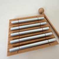 5-Note Aluminum Tone Chimes Bar Percussion Educational Toys for Kids Music Class Rhythm Training Teaching Aid
