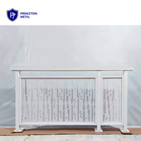 Système de main courante en aluminium continu moderne avec lattes horizontales pour balcon, terrasse, escalier ou balustrade de sol