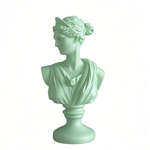 Grande Statue de <span class=keywords><strong>Buste</strong></span> de <span class=keywords><strong>Femme</strong></span> Athéna Grecque Classique et Rose en Résine Déesse Romaine Anna Sculpture pour Impressionnant Home Decor - Product Image 2