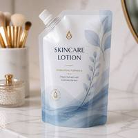 Pochette souple personnalisée avec bec verseur, imprimée avec logo, en PET/PE, rechargeable, pour savon liquide, soins de la peau, emballage étanche pour la maison