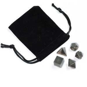 Juego de piedras geométricas de hematita de piedras preciosas naturales con bolsa de terciopelo artículos metafísicos curativos <span class=keywords><strong>comprar</strong></span> - Product Image 1