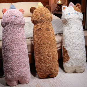 Most Popular Fluffy Cute Pig <b>Cat</b> Pillow PP Cotton Filling Embroidered Design Stress Relief Doll Pillow Gift for Children Kids - Product Image 1