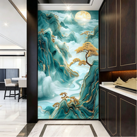 Carrelage mural composite UV imprimé en 3D de luxe, aspect marbre et béton, résistant aux intempéries et aux rayures, pour villas, centres commerciaux et façades intérieures