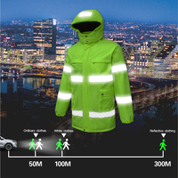 Veste d'hiver chauffante électrique imperméable haute visibilité pour hommes et femmes Veste de travail chauffante avec batterie USB Construction