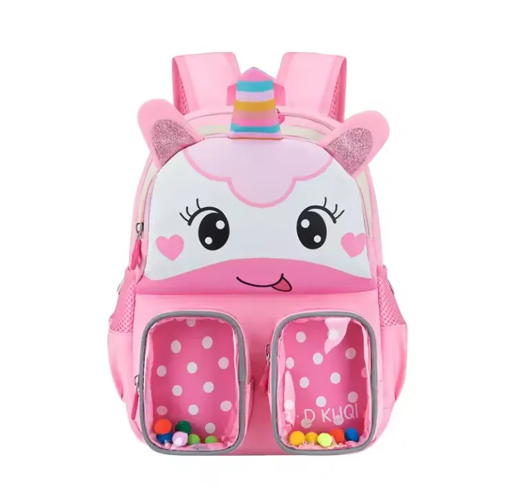 2024 sacs à dos d'école de licorne d'animal mignon pour des sacs d'école de maternelle de garçons et de filles avec la conception accessoirisée