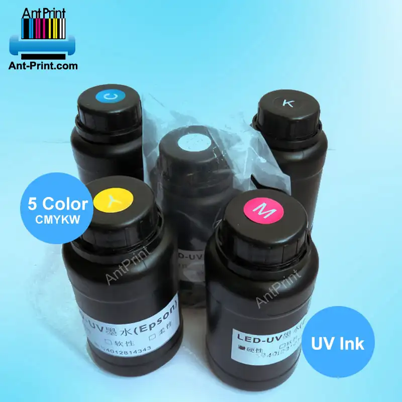 Antprint 1000ml Led UV Ink For Dx5 Dx7 DX10 xp600 1390 1800 R1900 L1800 L800 L805 R330 R280 R230 UV Printer Ink Price