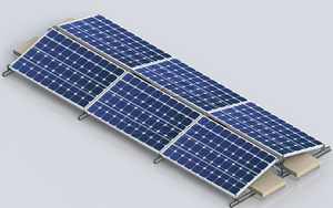 Système de fixation de panneaux solaires à toit plat K2 personnalisé pour l'Est et l'Ouest de la Roumanie, traitement de surface anodisé, aluminium BIPV - Product Image 5