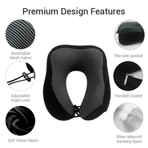 Almohada de Viaje para el Cuello de Espuma de Alta Densidad, Ligera y Portátil, para Aliviar el Dolor de Cuello y Espalda, Personalizada de Fábrica - Product Image 3