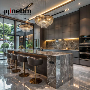Gabinetes de Isla de <span class=keywords><strong>cocina</strong></span> de acero inoxidable personalizados gratis, muebles de <span class=keywords><strong>cocina</strong></span> de aluminio extraíbles, Armarios con asa - Product Image 1