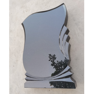 Надгробие из чистого черного гранита/черные памятники для могилы - Product Image 4