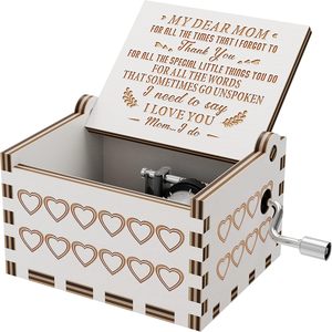 Carillon in Legno 'You Are My Sunshine' Inciso al Laser, Scatola Musicale Vintage in Legno, Regalo per Famiglia, Compleanno, Festività - Product Image 2
