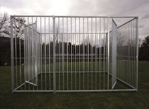 Erhöhter Hundezwinger aus feuerverzinktem Stahlblech, geschweißter Hundezwinger, Hundezwinger mit Gitter - Product Image 2