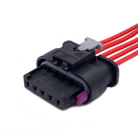Kabel tembaga berwarna otomotif, 2/3/4/5/6 Pin colokan Terminal konektor Tyco AMP kawat otomatis untuk Sensor Mobil