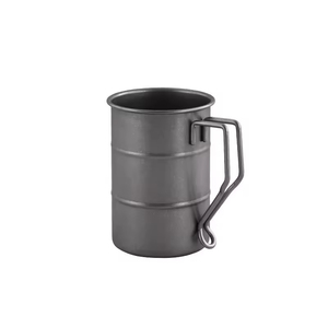 Stainless Steel Classic Barrel Beer Mugs with Handle for Camping Outdoor Use Portable & <b>Thermal</b> Insulation - Product Image 1