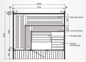 Sauna Exterior de Madera de Abeto para 4-6 Personas, en Forma de Cubo, para Relajarse en Cualquier Clima - Product Image 4