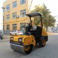 Mini-compacteur à double tambour de 1 tonne d'occasion, compactage léger, moteur diesel 6 tonnes, pompe vibrante pour équipement routier