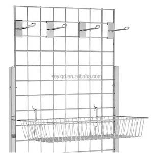 Estante de exhibición de metal para supermercado, 4 cestas de alambre, estante de pie para tienda minorista, paquete plano, Material de hierro para tiendas, embalaje de cartón - Product Image 3