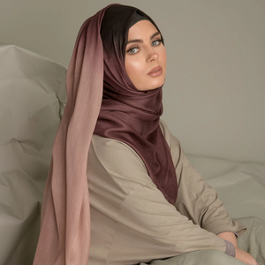 100% real modal Rayon Modal Peso ligero suave con ligera textura algodón modal ombre hijab musulmán hijab para niña - Product Image 6