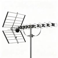 Antena HDTV Luar Ruangan WC-338A 15dBi High Gain UHF DVB-T2 Digital TV Pemasangan Tiang Jangkauan 100 Mil Tahan Air