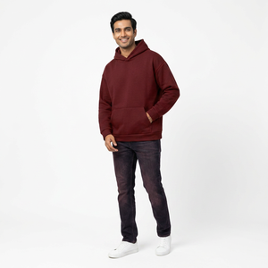 Survêtement unisexe en molleton 100 % coton, coupe classique, confortable, pull-over, couleur unie, idéal pour l'hiver – Meilleure vente, tendance pour homme - Product Image 1