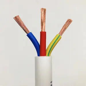 Cable Flexible Conductor de cobre RVV, 2 3 4 5 Core 0,75 1 1,5 2,5 4 6mm Cable eléctrico Cable de alimentación de la H05VV-F