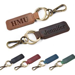 Leather <b>Keychain</b> Pendant Leather Tag <b>Keychain</b> Vintage Listing Key Link Car Pendant - Product Image 1