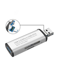 Lector de Tarjetas Micro USB OTG USB 3.0, Lector de Tarjetas de Memoria 2 en 1 SD y TF