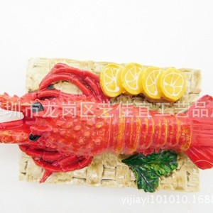 Autocollants de réfrigérateur en résine tridimensionnelle européenne Yijia, magnétiques, <span class=keywords><strong>pain</strong></span> de homard, café, emballage de légumes - Product Image 5