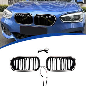 <span class=keywords><strong>Grille</strong></span> de calandre double ligne pour <span class=keywords><strong>BMW</strong></span> Série <span class=keywords><strong>1</strong></span> F20 F21 2015 2016 2017 2018 2019 Noir Brillant - Product Image 1