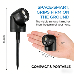 Follow <b>Spot</b> <b>Light</b> Fluorescent Garden Use IP44 Waterproof <b>Battery</b> Powered Motion Sensor Control 120 Beam Angle - Product Image 3