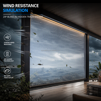 Persianas Enrollables Transparentes Modernas, Cortinas Automáticas Impermeables para Patios, Terrazas, Balcones y Ventanas Francesas