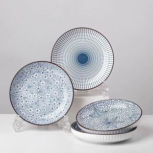 Assiettes à riz japonaises en céramique de <span class=keywords><strong>8</strong></span> pouces en gros, personnalisables avec logo, écologiques et à motifs pour la cuisine domestique - Product Image 5