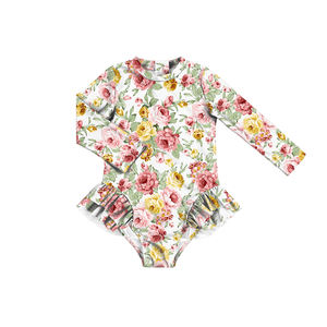 Sassy <b>Swim</b> <b>Suits</b> for Little Girls Cut Kids Flower Swimsuit Zip up Baby Infants <b>Toddlers</b> Girls Beach Wear Swimming Clothes - Product Image 4