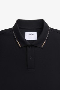 Hombre de manga corta con cuello en contraste ajustado de punto estampado transpirable tela de algodón-poliéster Routine Vietnam - Product Image 3