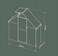 Serre en polycarbonate à 1 pétale personnalisable et écologique, revêtement en aluminium blanc en poudre, bonne isolation thermique pour les jardins