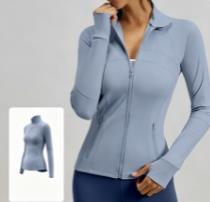 Women Yoga <b>Jacket</b> Full Zip Long Sleeve <b>Workout</b> Zip Up Top Breathable Quick Dry Activewear - Product Image 2