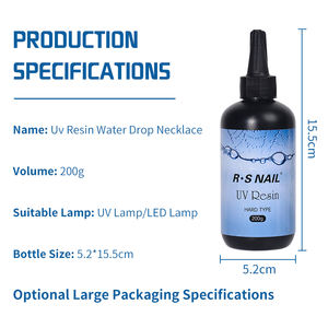 R S Nail Factory Venta directa Claro 200g Resina UV Tipo duro Collar Secado rápido Tipo duro transparente DIY Collar de resina UV Joyería - Product Image 6