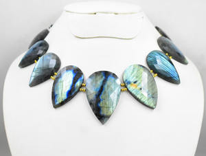 สร้อยคอลาบราดอไรต์คุณภาพสูงสร้อยคอลูกปัดสไตล์คลาสสิกสำหรับไข่มุกน้ำจืด - Product Image 6