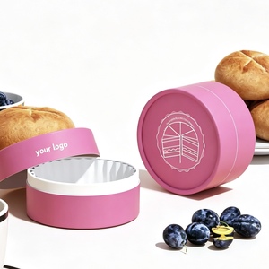 Custom Recyclable Luxury Food Grade <b>Cardboard</b> Can, Round Paper <b>Tube</b> Packaging for Tiramisu Cheesecake & Baked Desserts - Product Image 3