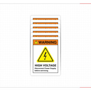 Signalisation d'avertissement haute tension : Couper l'alimentation avant l'entretien – Avertissement de sécurité électrique industriel - Product Image 2