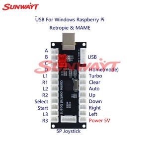 Controlador de Joystick y Botones Arcade USB de 5V con Cero Retraso para Retropie, Raspberry, MAME, para 1 Jugador - Product Image 4