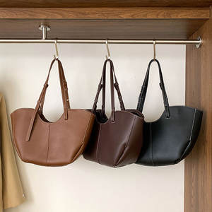 Sacs à main en cuir PU souple pour femmes, sac à main tendance, grande capacité, sac seau de qualité supérieure pour femmes - Product Image 5