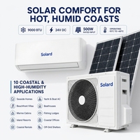 Climatiseur Solaire Hybride AC/DC 9000 BTU Anti-Corrosion Système Split Sans Batterie Requise Pour Maisons Côtières Humides Extérieurs Domestiques
