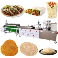 Ligne de machines automatiques multifonctions pour pain plat, machine à tortillas, tacos, wraps, shawarma, machine commerciale pour la fabrication de chapatis